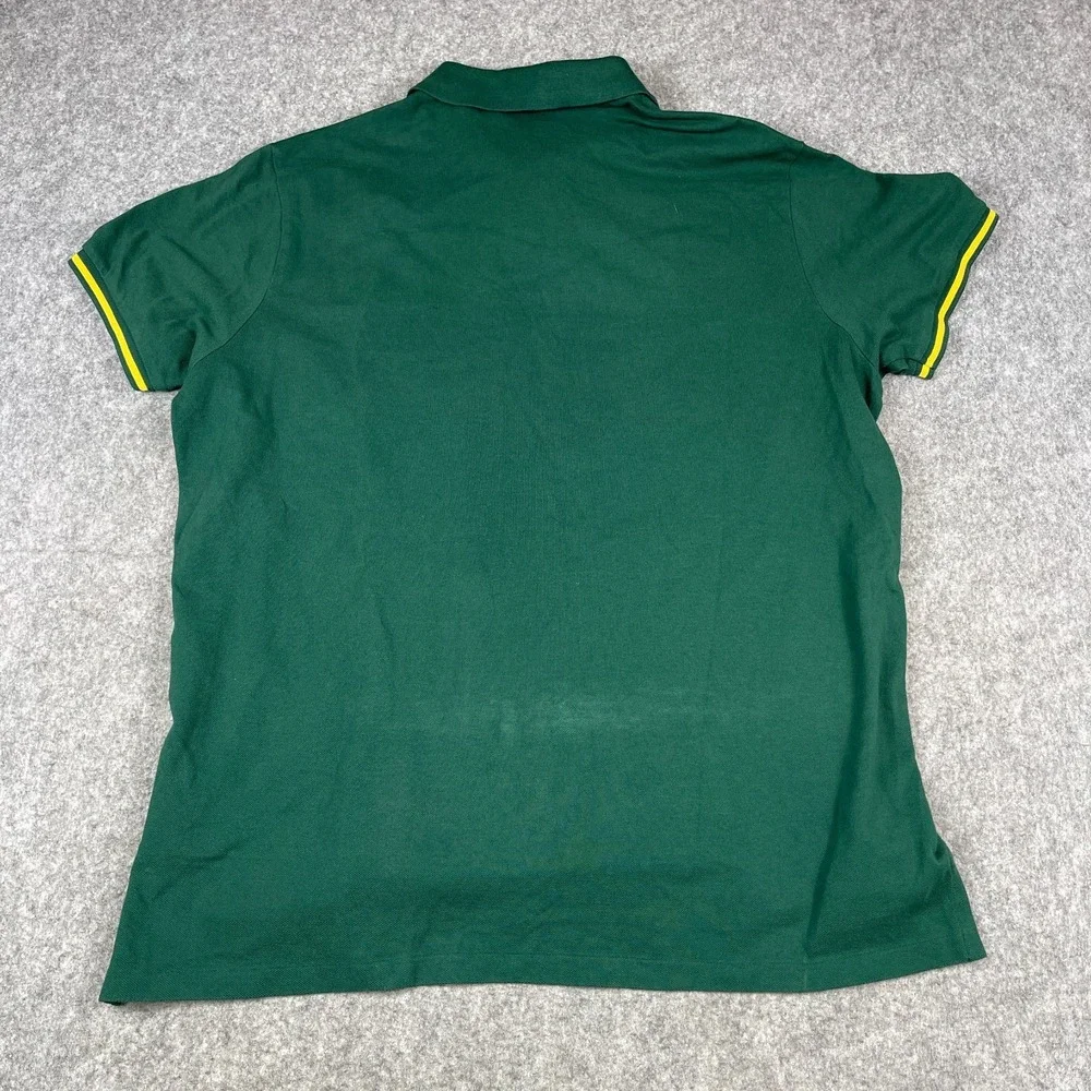 Polo Ralph Lauren Polo Shirt Mens XXL Green Big Pony Script Slim Fit Varsity